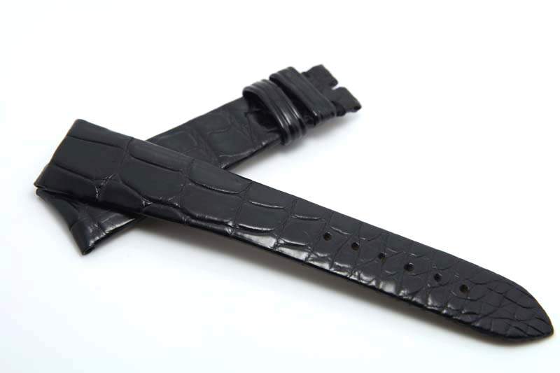 Black Crocodile alligator leather watchstrap